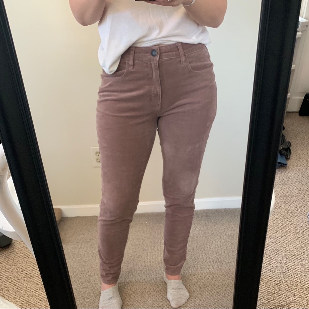 Super stretch hi-rise corduroy skinny jeans